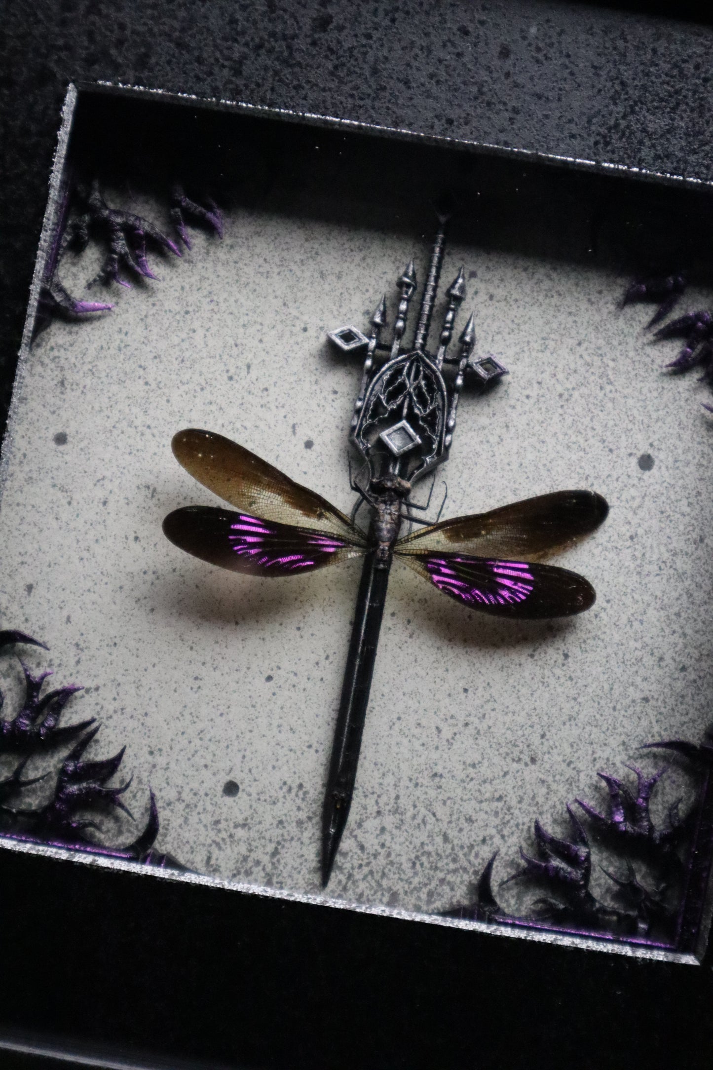 Metallic Purple Damselfly Small Frame