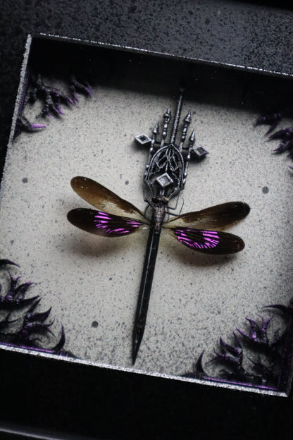 Metallic Purple Damselfly Small Frame