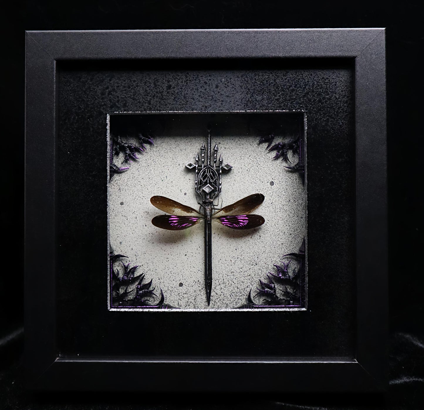 Metallic Purple Damselfly Small Frame