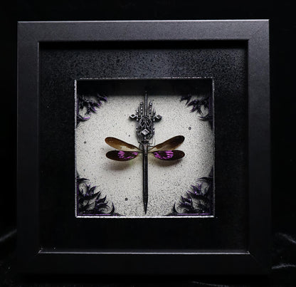 Metallic Purple Damselfly Small Frame
