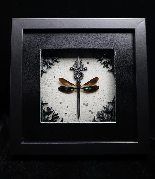 Metallic Green Damselfly Small Frame